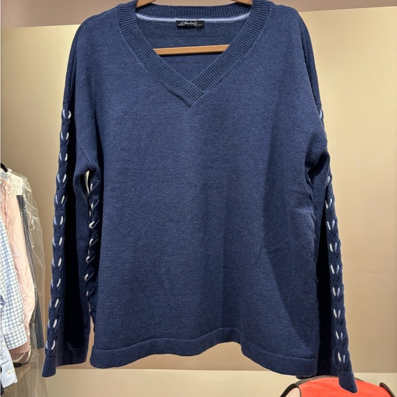 Charlie B whipstitch v neck sweater - Picture 1 of 4